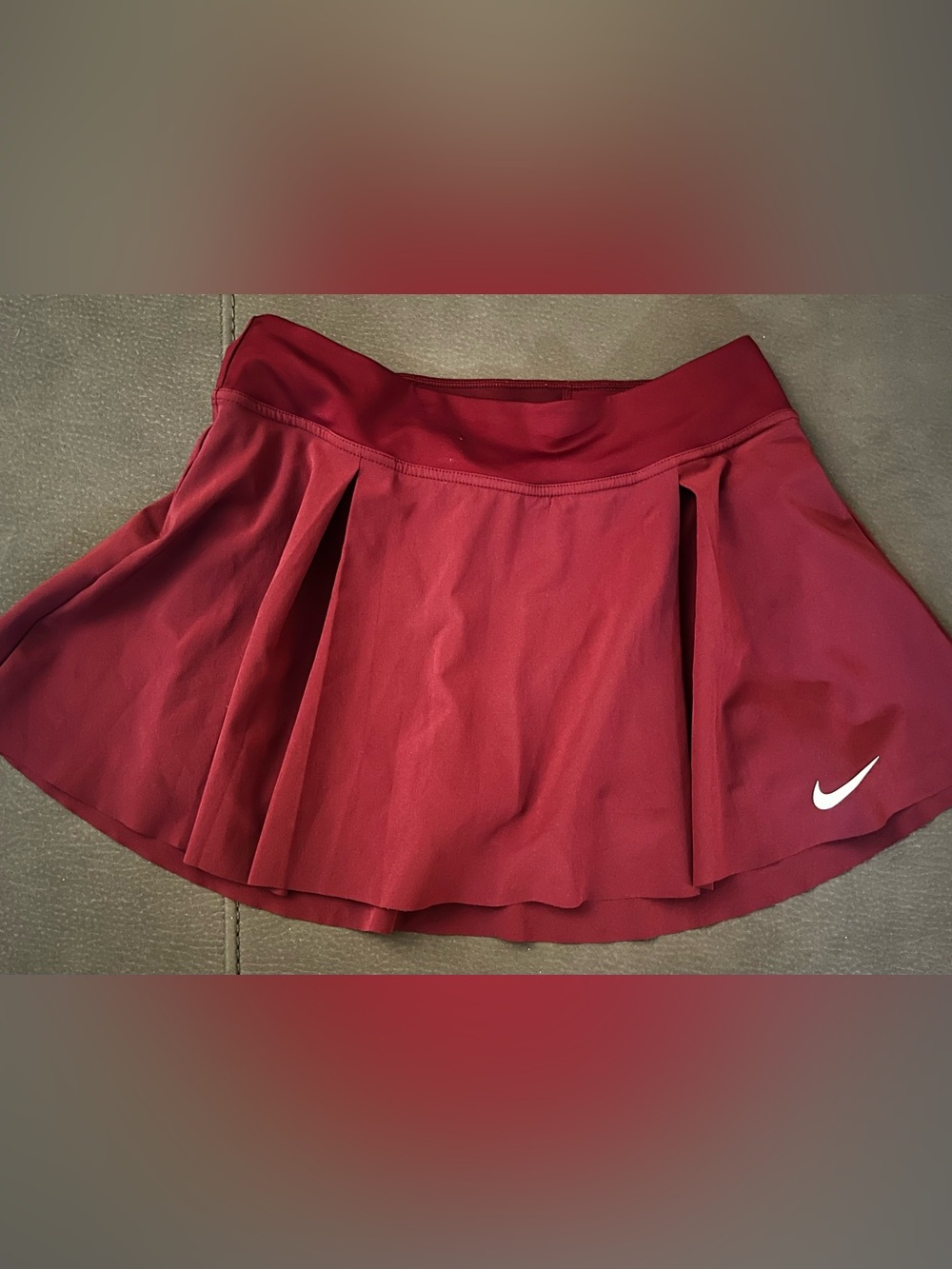Nike Red Pleated Athletic Skirt with shorts